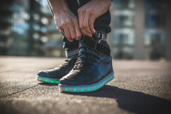 USB charging Luminous LED Leather Shoes