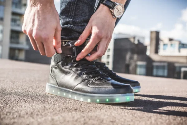 USB charging Luminous LED Leather Shoes - Image 3